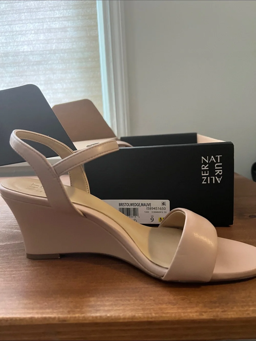 Naturalizer Mauve Slingback Wedge Sandal